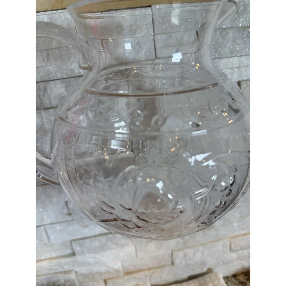 Opalhouse Butterfly Floral Pitcher & 5 Tall Tumblers Clear Acrylic Drink Set New